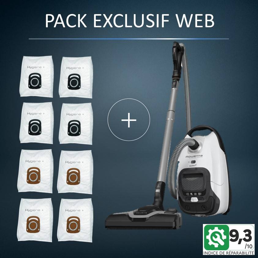 Pack Exclusif Web - Aspirateur SILENCE FORCE   8 sacs Hygiene