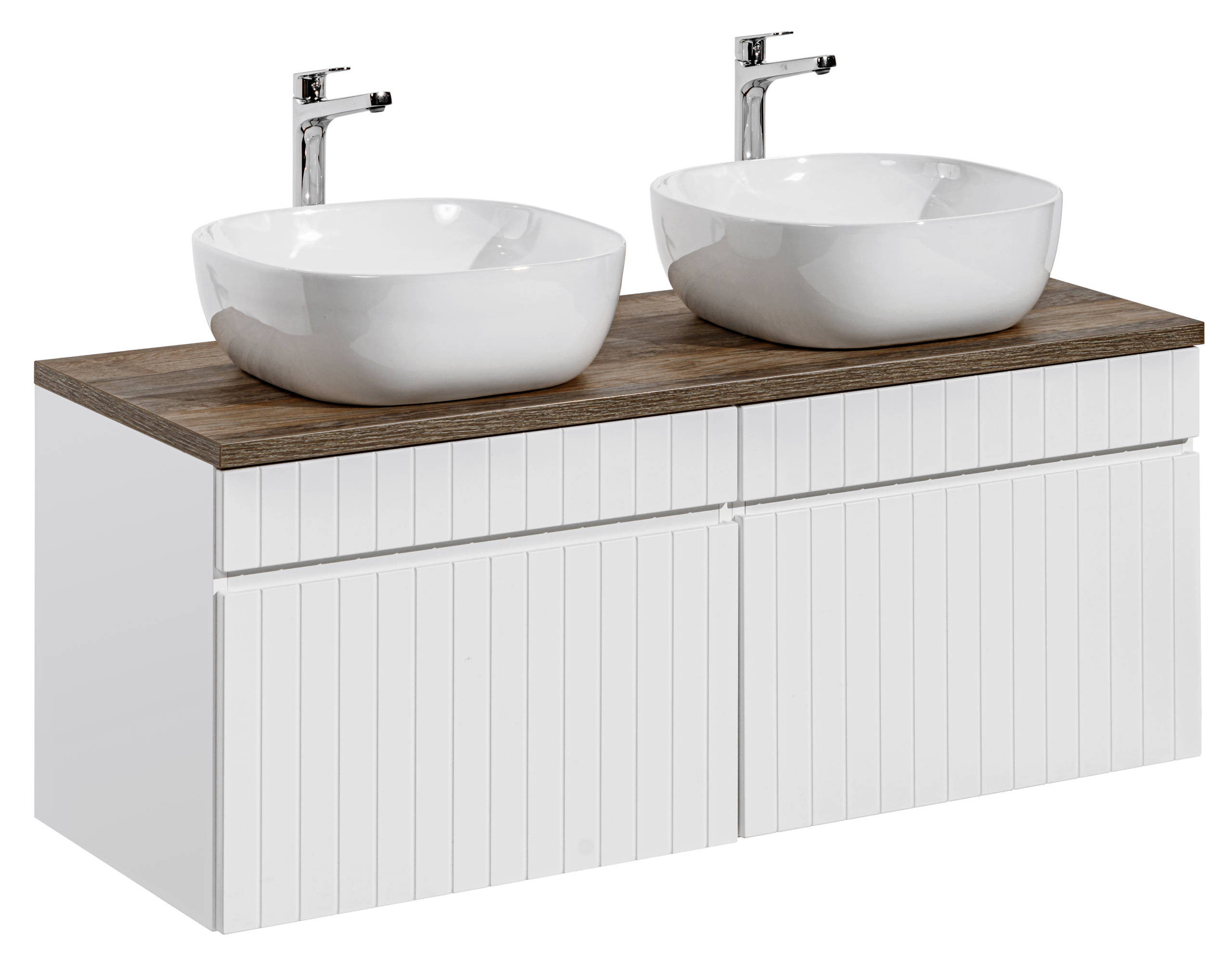 2 x Szafka ICONIC WHITE 82-60-D-1S z 2 x umywalką Smile