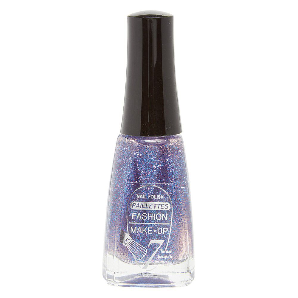 Fashion Make Up vernis à ongles paillettes bleu