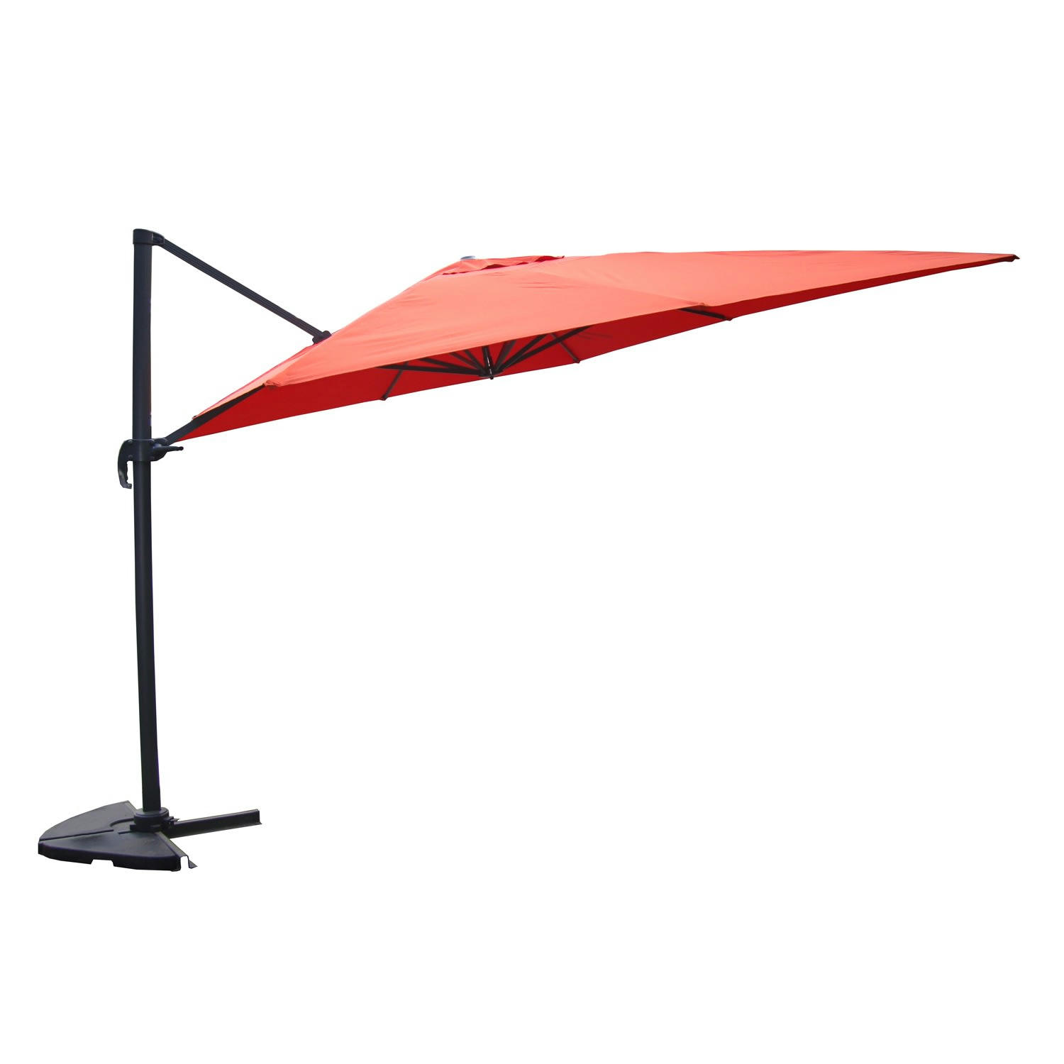 PALATINO - Parasol déporté et rotatif 3 x 3m terracotta