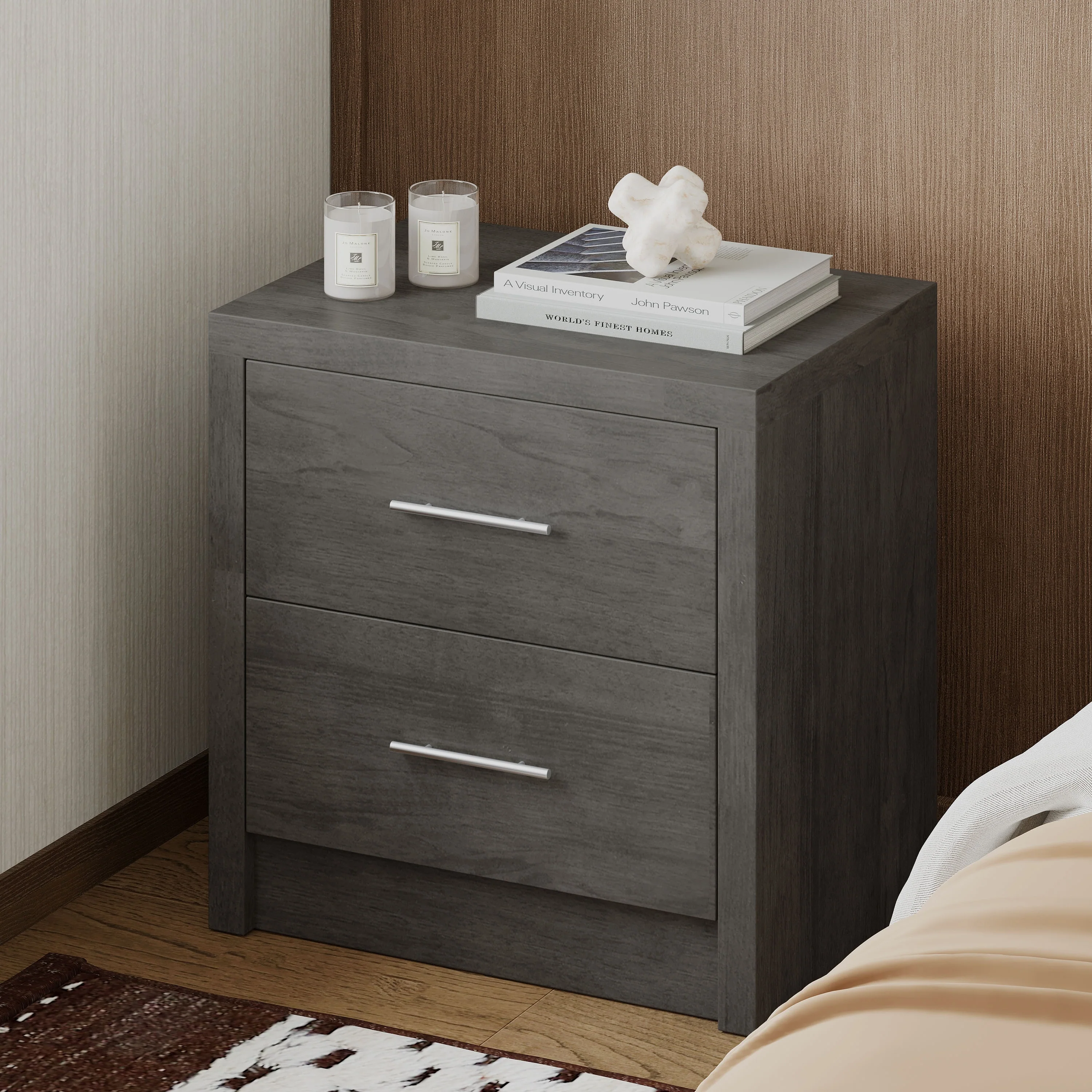 Berrett 2 Drawer Nightstand by Christopher Knight Home