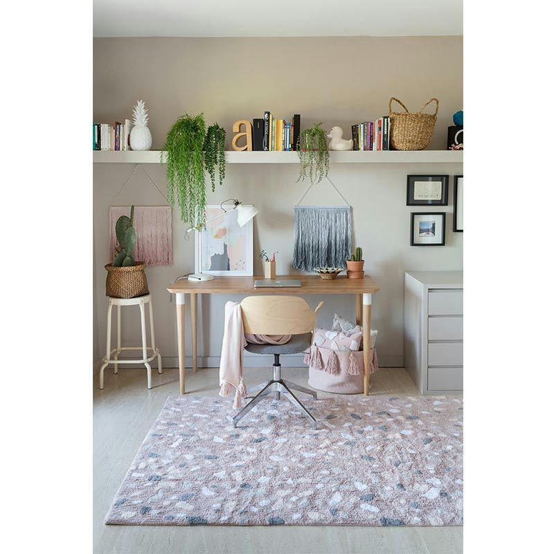 TERRA - Tapis coton rose 140x200