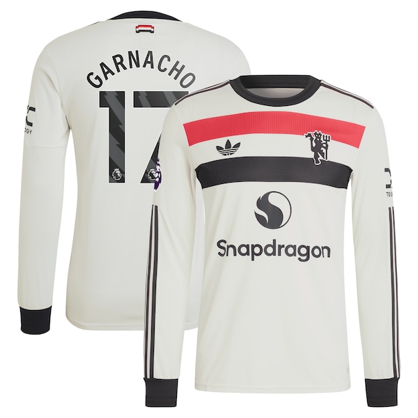 Alejandro Garnacho Manchester United adidas Originals  2024/25 Third Authentic Long Sleeve Jersey - Cream