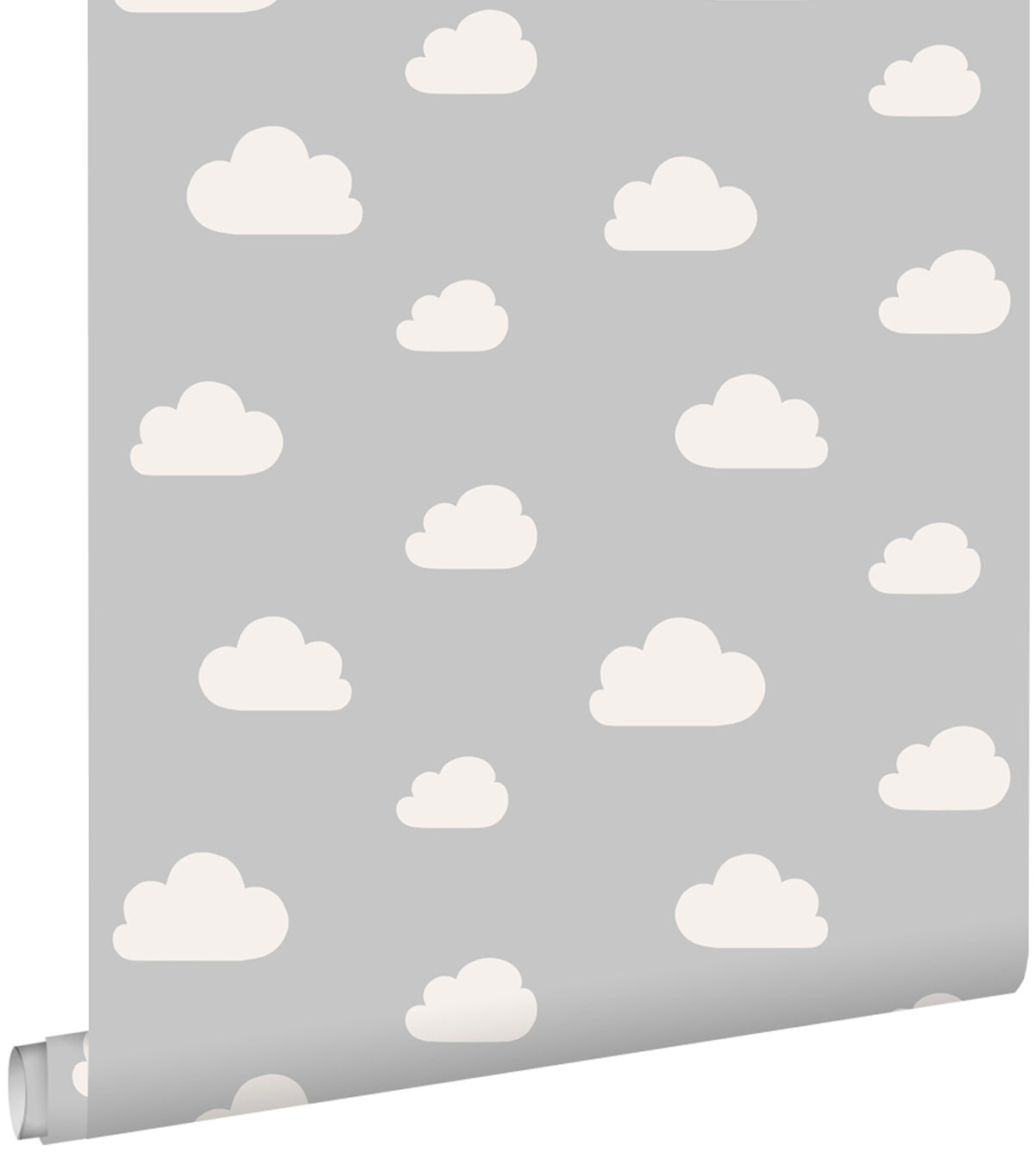 ESTAhome behang wolkjes grijs - 53 cm x 10.05 m - 139560