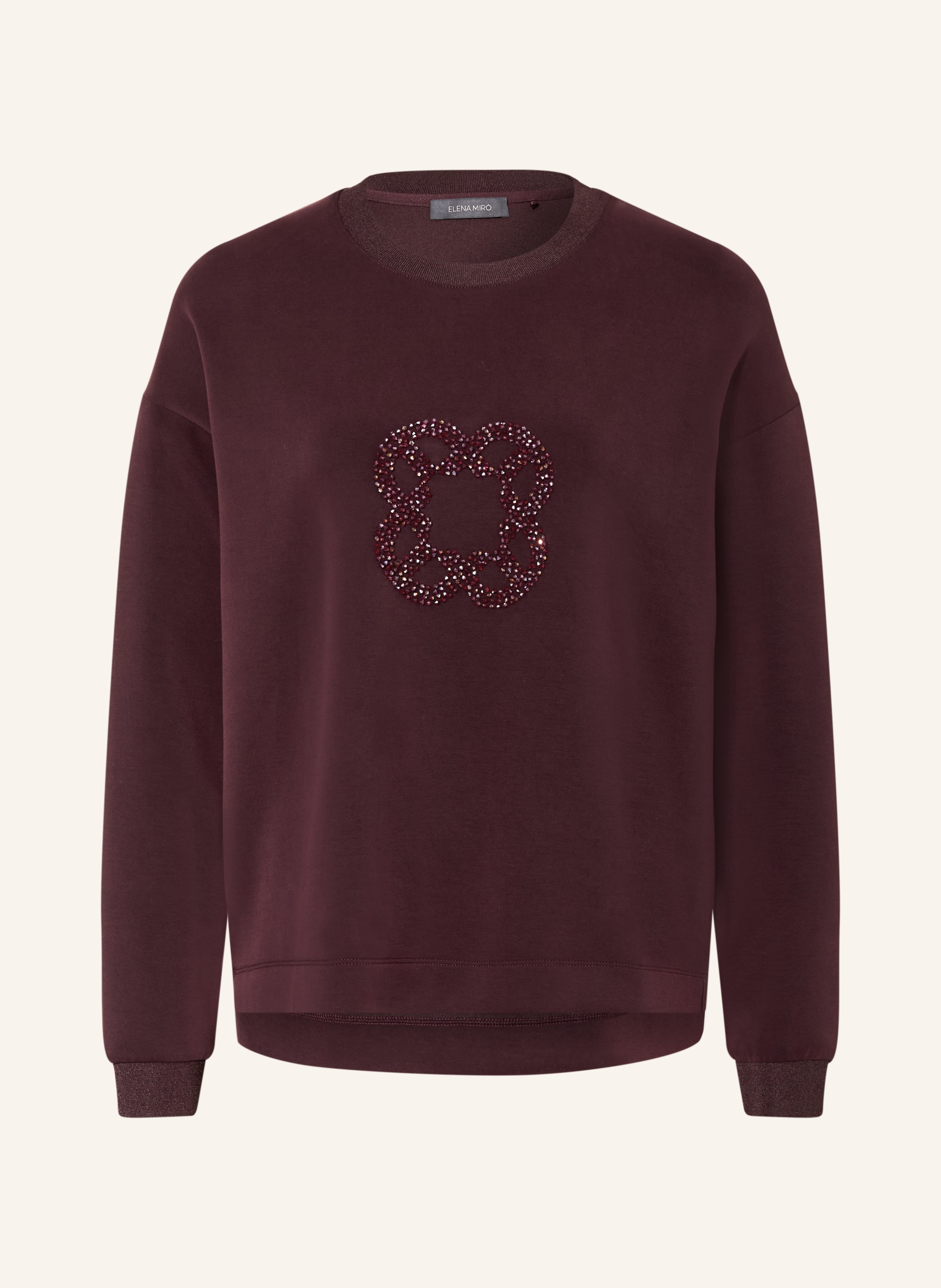 ELENA MIRO Sweatshirt mit Schmucksteinen