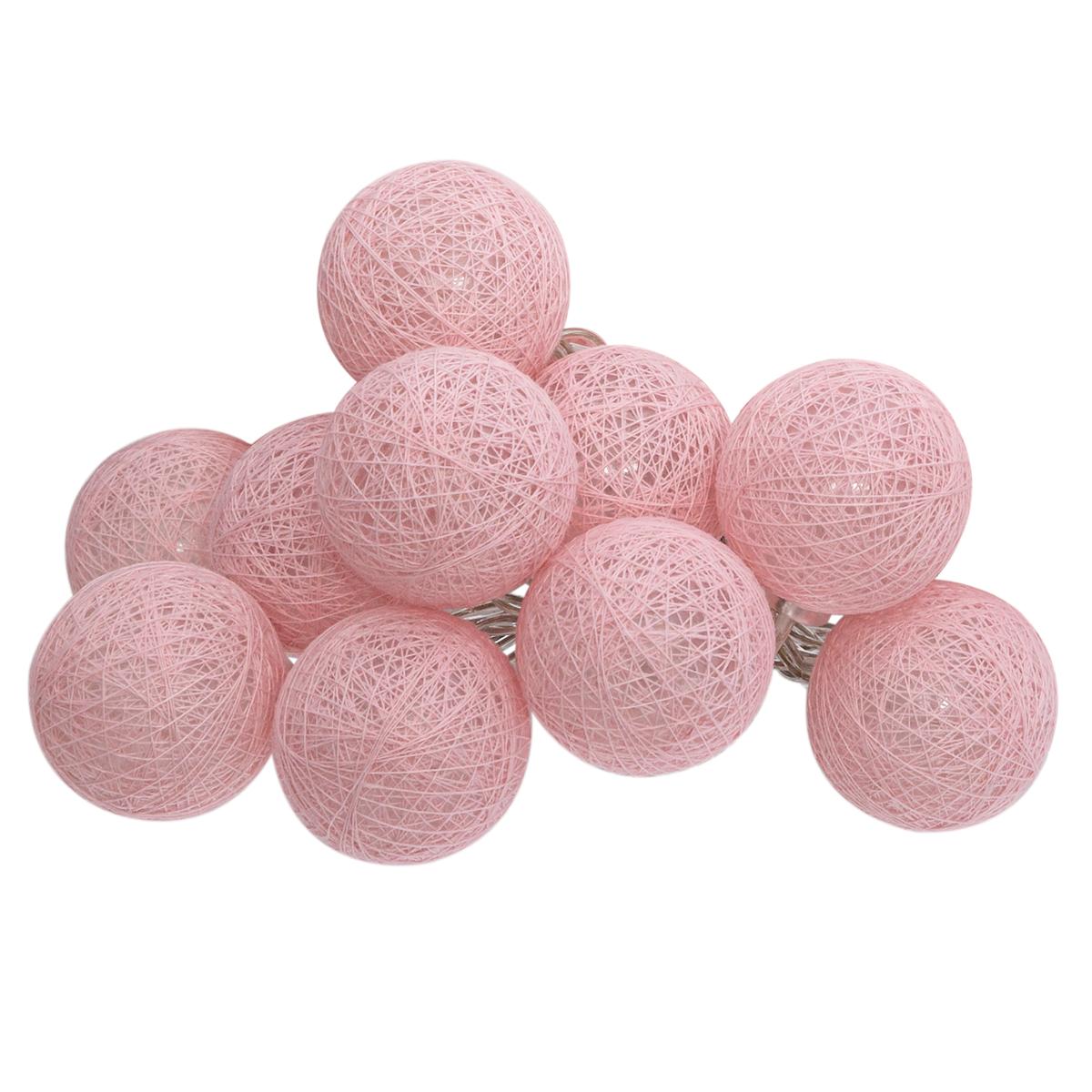 Battery powered LED garland Light pink, L.165 cm