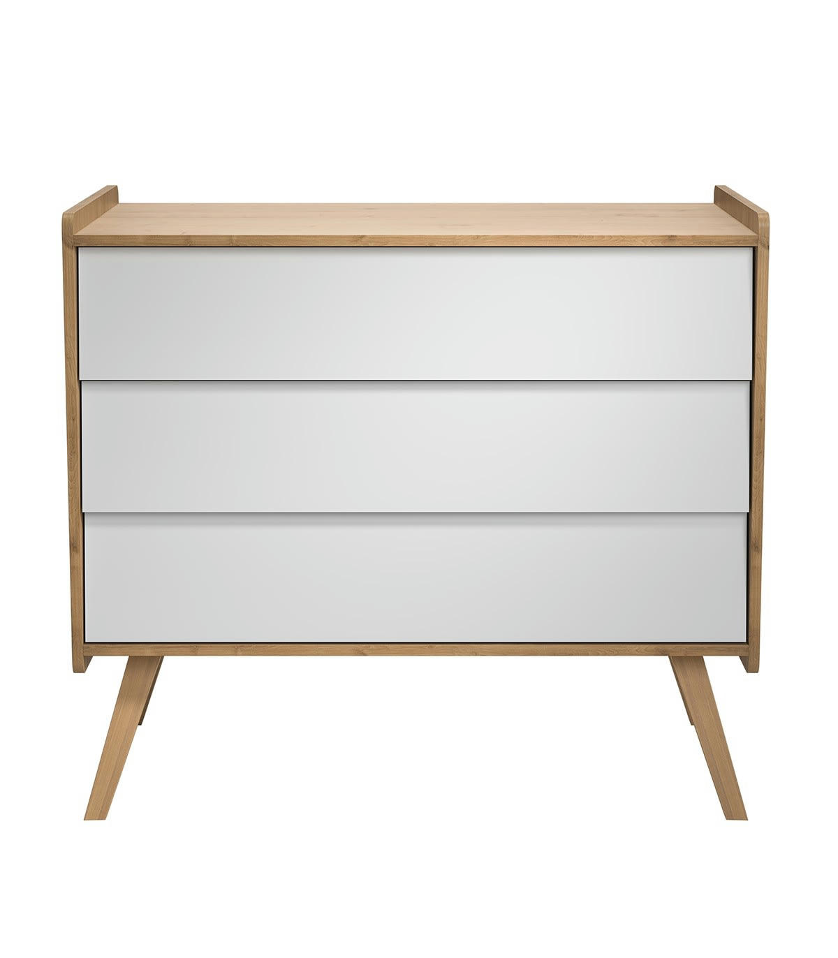 VINTAGE - Commode 3 Tiroirs Pieds en Chêne L100 cm