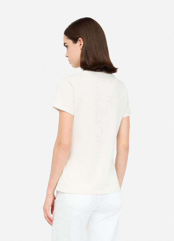 T-shirt con stampa laminata