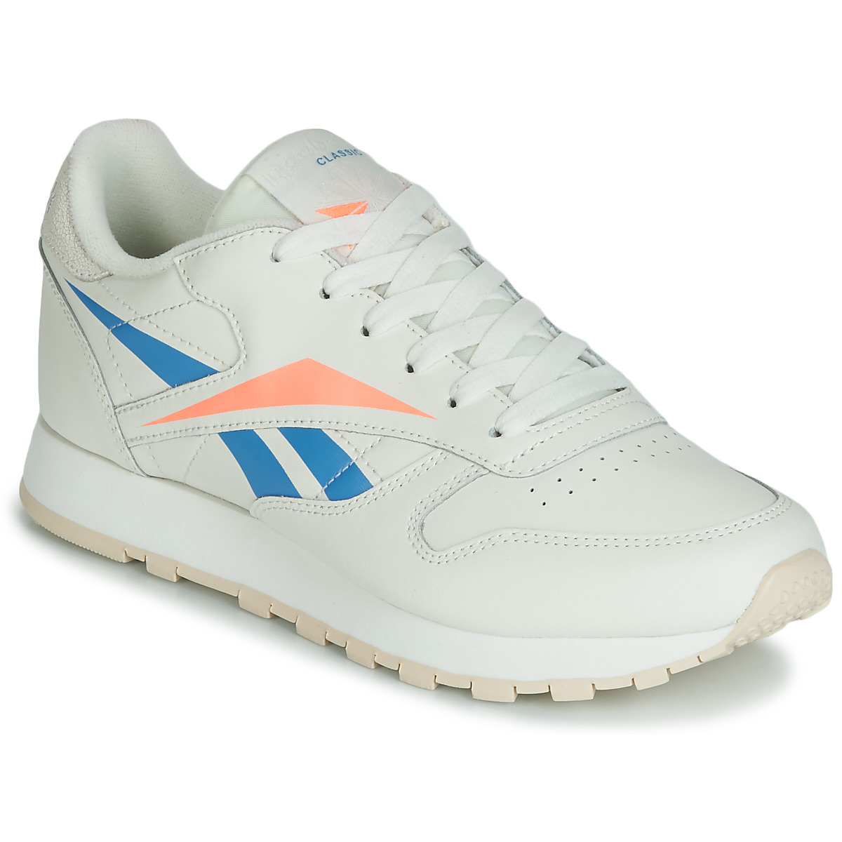 Reebok Classic - CL LTHR - Beige / Blue / Orange