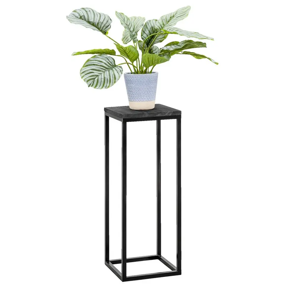 Plantentafel Gijs - zwart - 79x30x30 cm