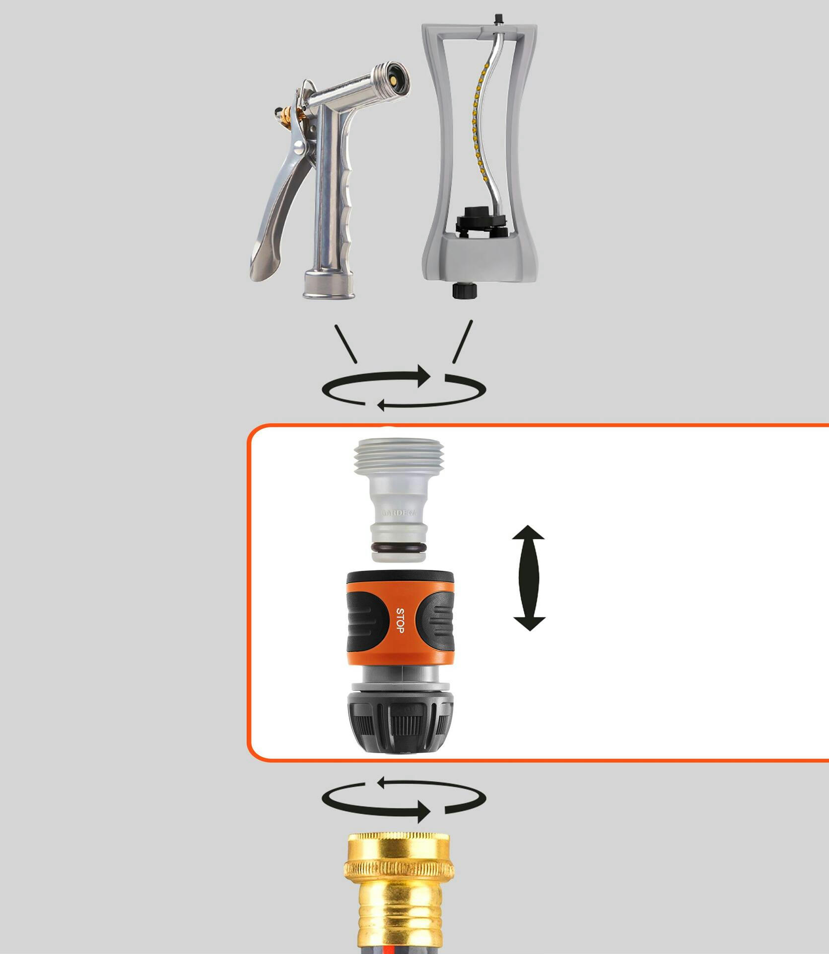 Gardena Classic Accessory End Male-to-Hose 1/2-in Hose Repair Connector Kit, 2-pc