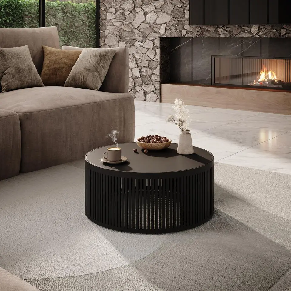 Meubella - Salontafel Vanya - Zwart - 59 cm