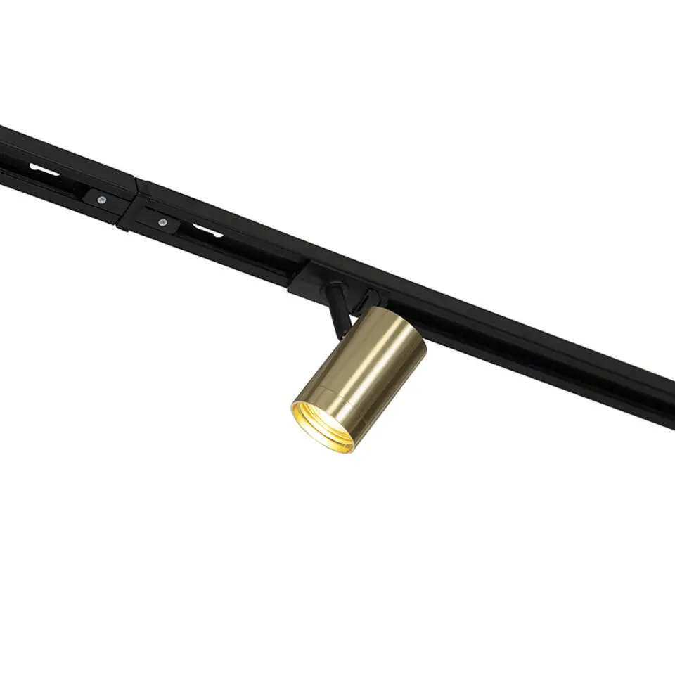 Qazqa railverlichting set iconic cavalux jeana goudkleurig gu10