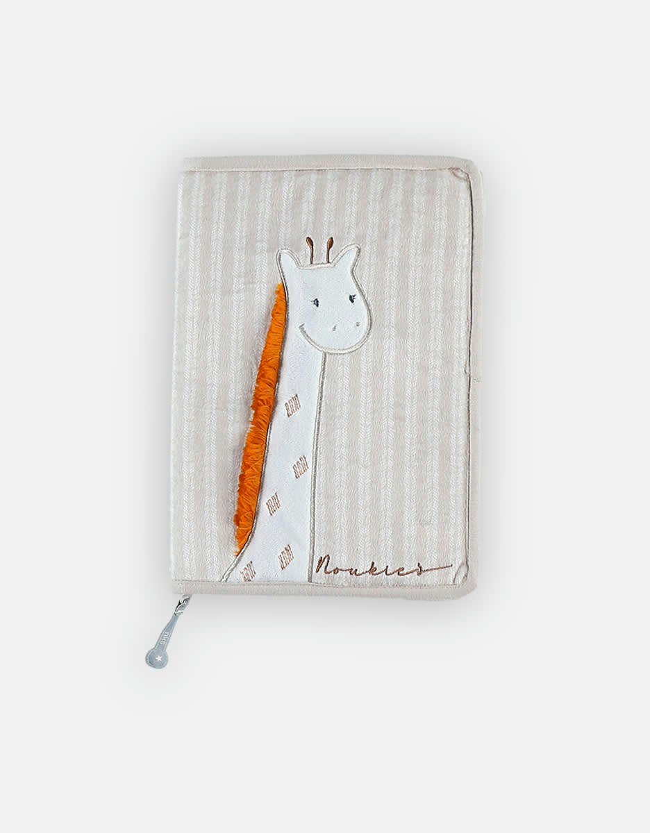 - Protège carnet de santé girafe en veloudoux