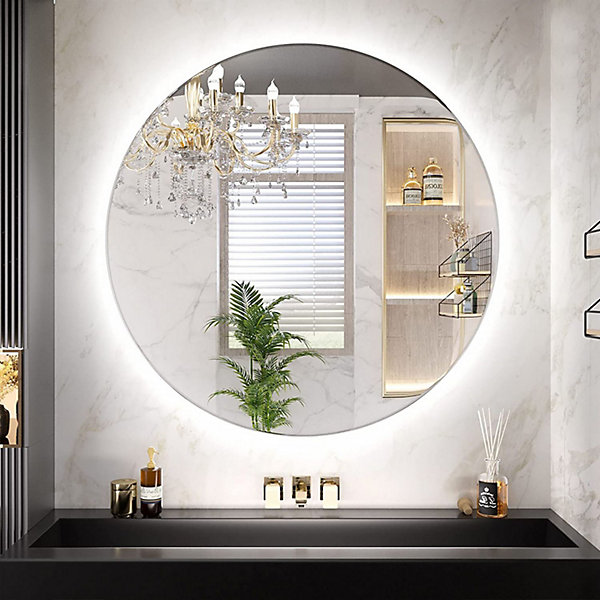 MIROIR REA LED HZJ 60CM WHITE 2X60X60CM