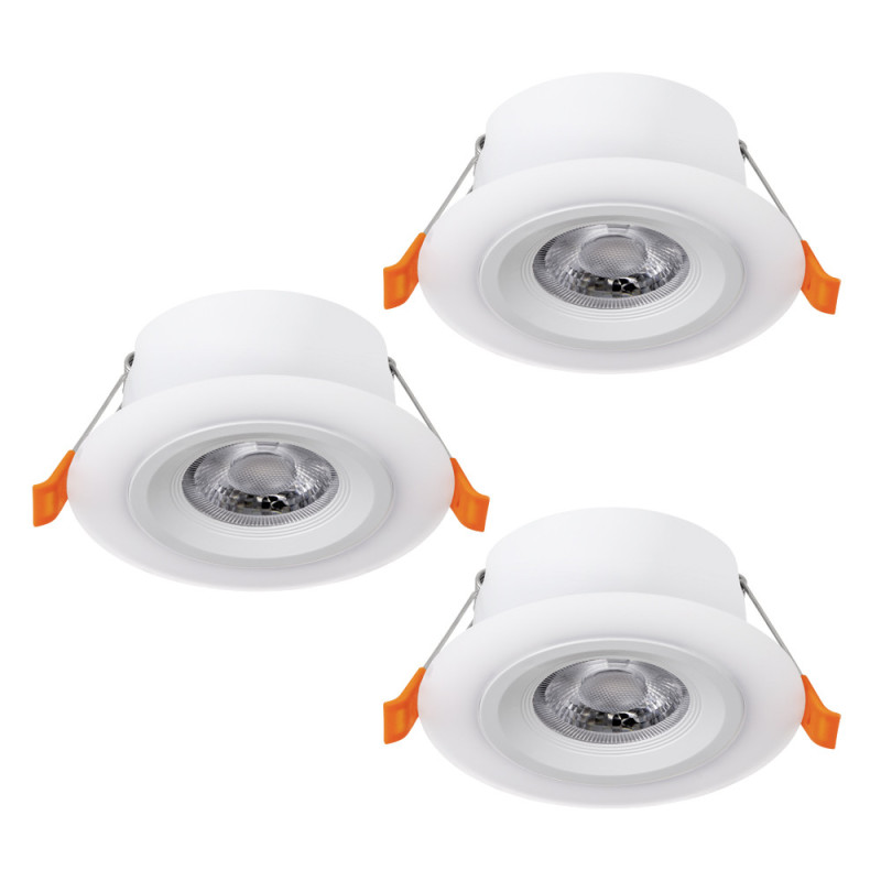 Spot encastrable LED Calonge blanc blanc chaud IP20 620 lm 4,8 W 3 pièces EGLO
