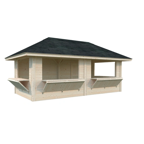Marktstand »Bianca Set 112«, B x H x L: 588 x 319 x 300 cm, tauchgrundiert