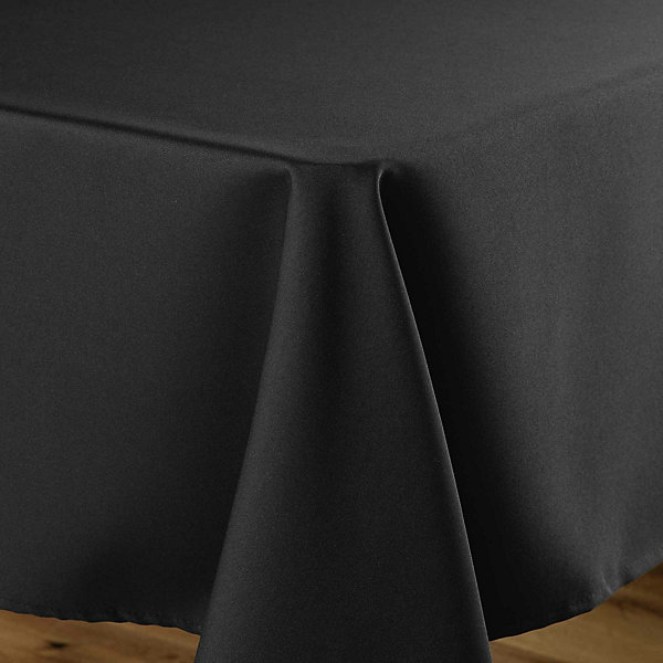 Nappe rectangulaire 140 x 250 cm Polyester uni Essentiel Noir