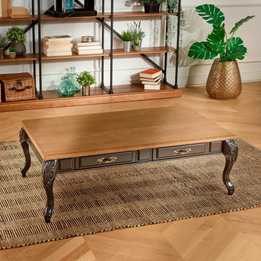 MARIANNE - Table basse et plateau chêne