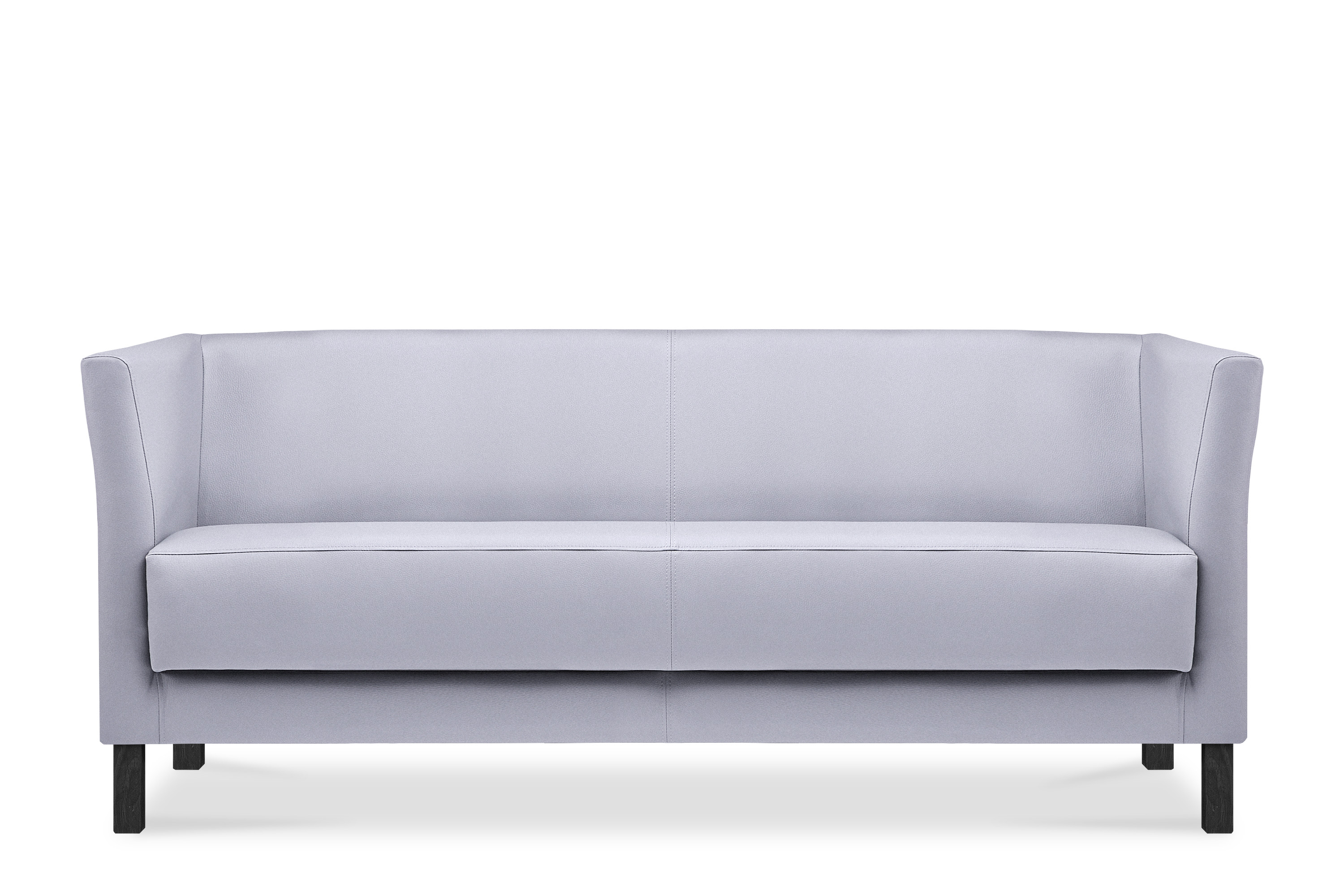 KONSIMO ESPECTO Sofa trzyosobowa z ekoskóry do salonu, szara