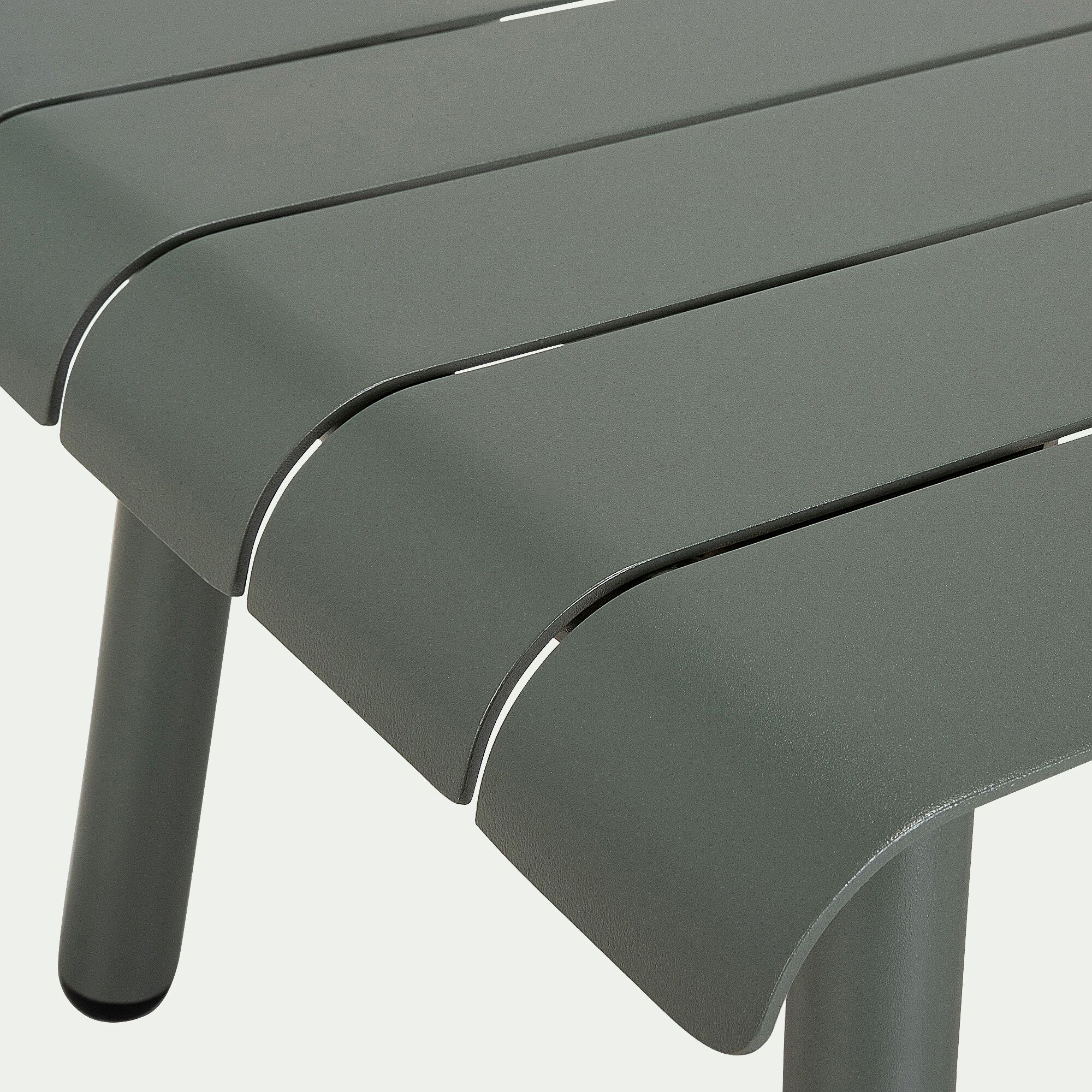 PARADOU - Table basse de jardin en aluminium - vert cèdre
