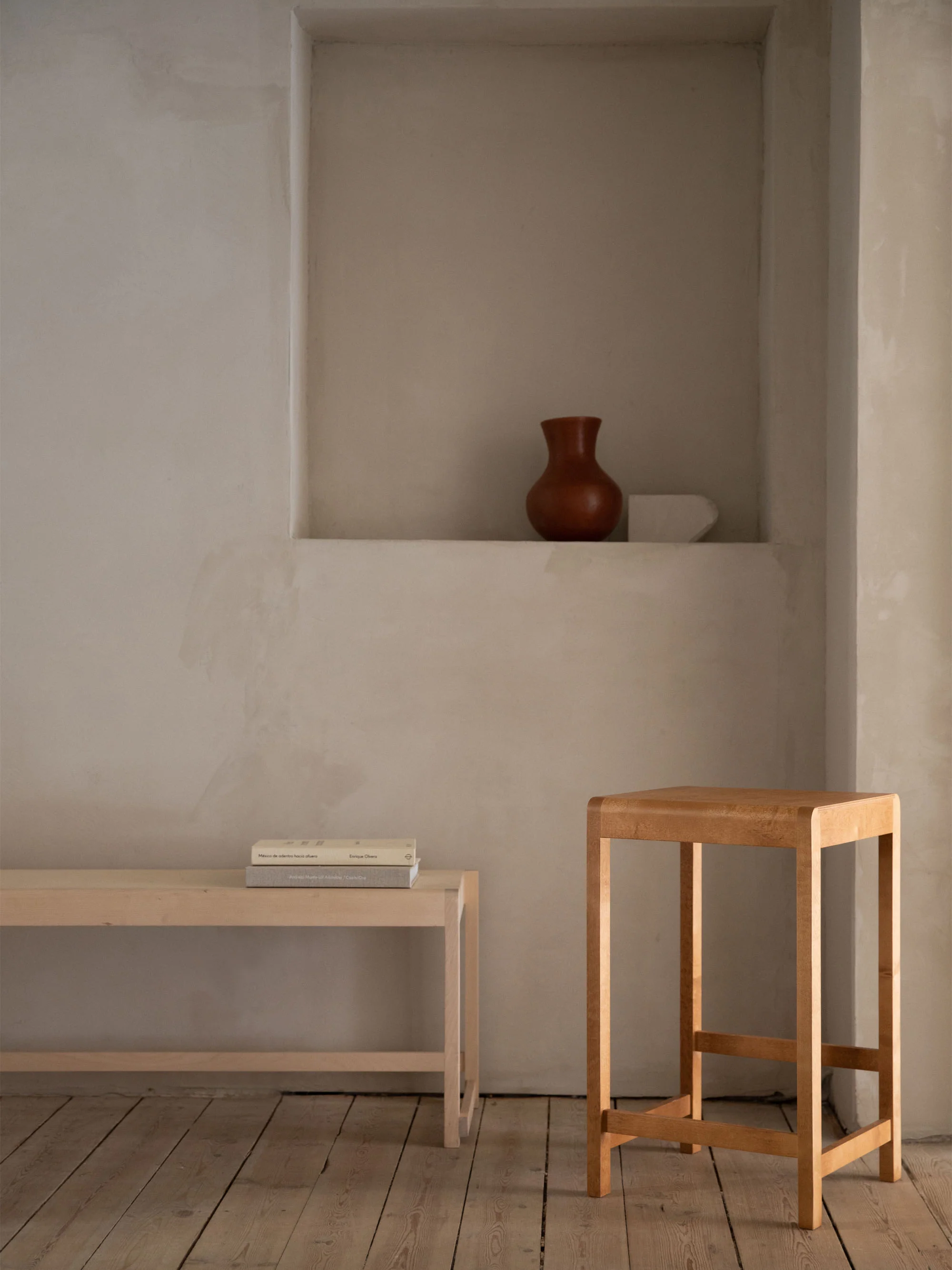 Thekenhocker 01 aus Birkenholz