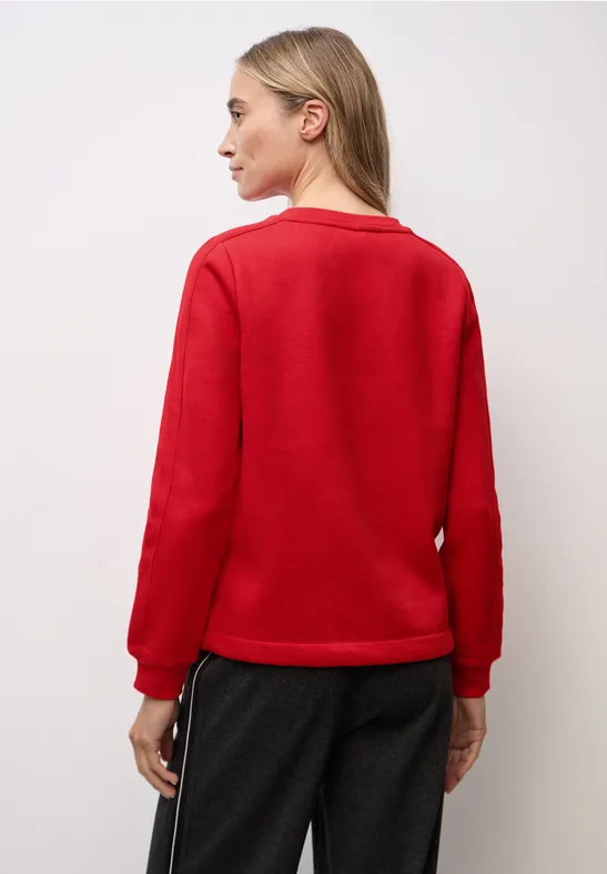Sweatshirt mit Rippdetail
