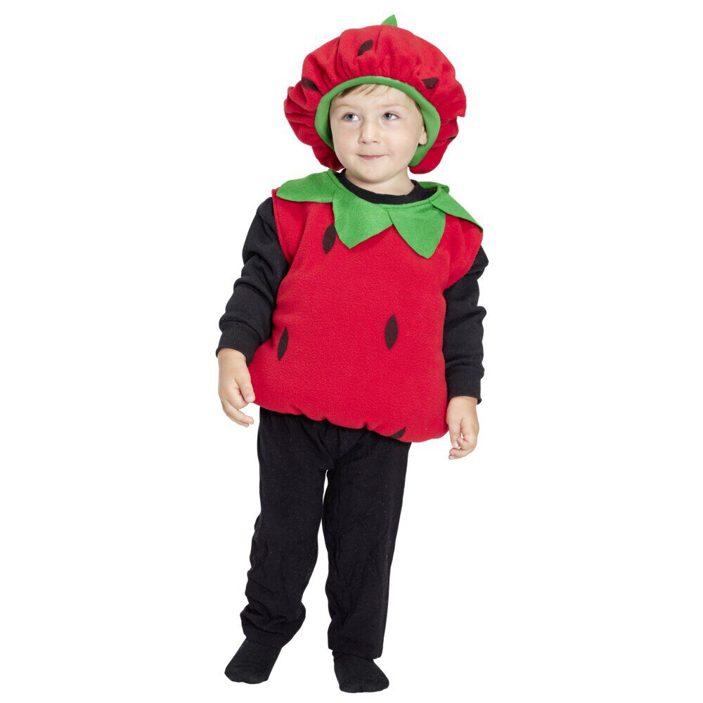 Déguisement bébé fraise bonnet et gilet 18/24mois