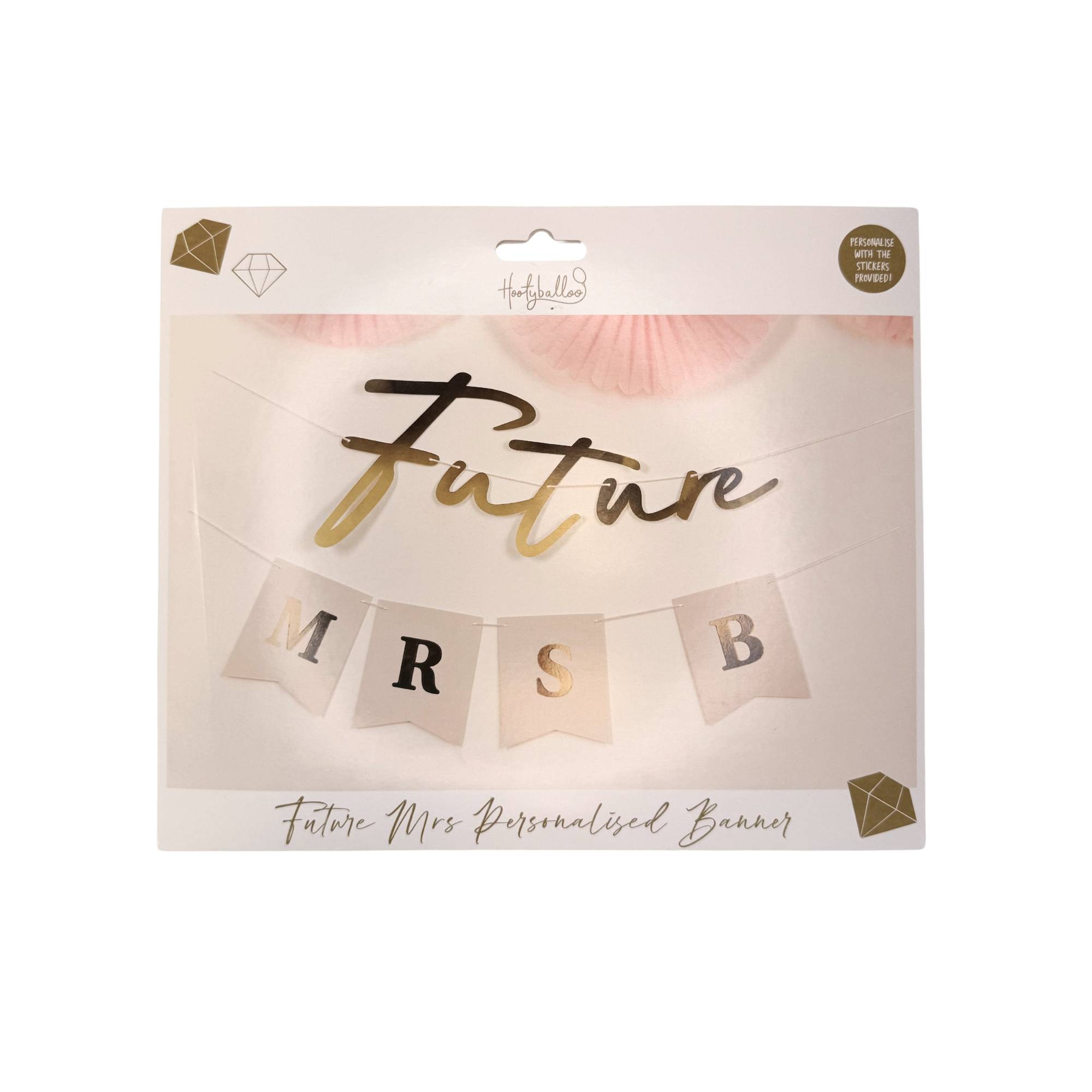 Gold and Pink Future Mrs Custom Banner 2m