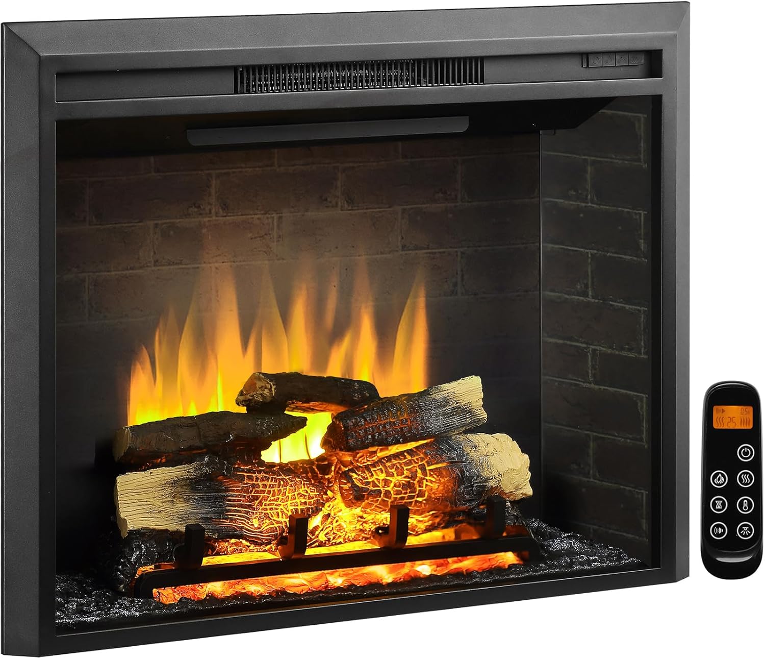 LegendFlame Carl 35 W Electric Fireplace Insert (EF264), Fireplace Heater 750/1500W, Fire Crackling Sound, Remote Control…