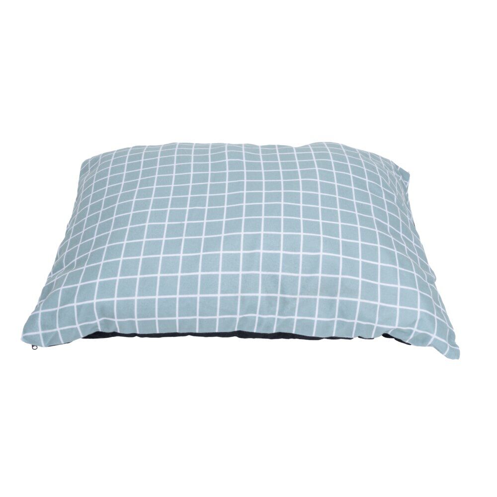 Matelas pour chien quadrillage bleu et blanc Taille S 60x45xép8cm
