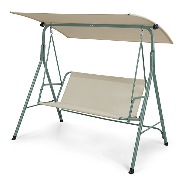 Balancelle Satten pour 3 personnes 173 x 119 x 153 cm vert clair / beige en.casa