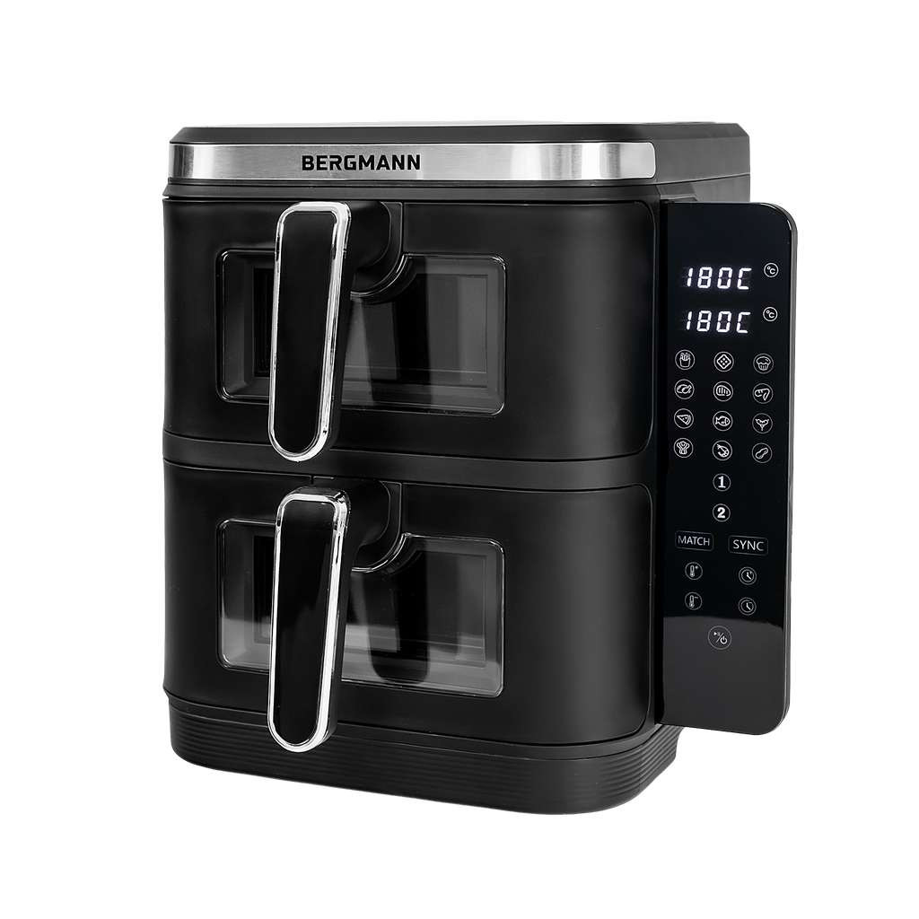 Frytkownica Beztłuszczowa 2x5,5L BERGMANN AirFryer 2800W 12 Programów