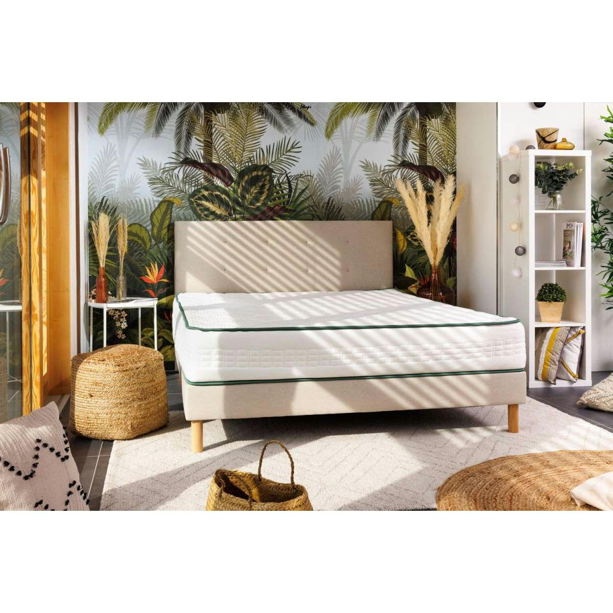 NATURE - Matelas naturel en mousse végétale 140 x 200