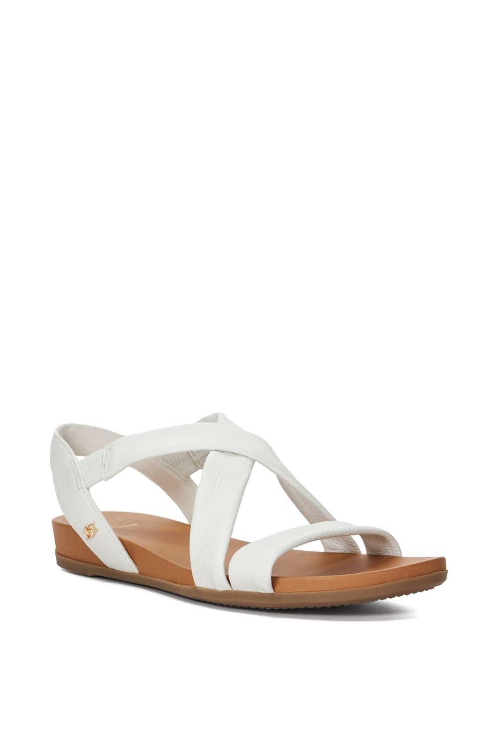 Dune London Wide Fit 'Landies' Leather Sandals