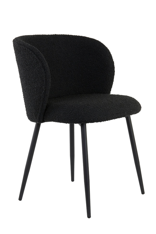 Light & Living eetkamerstoel ELYNA - 56x55x79cm - zwart - Set van 2