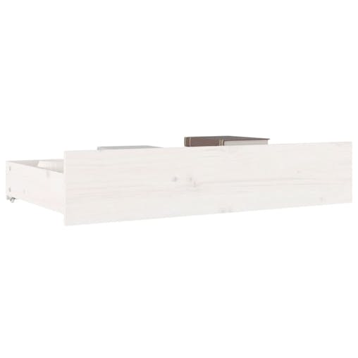 NNEVL Bed Drawers 4 pcs White Solid Wood Pine