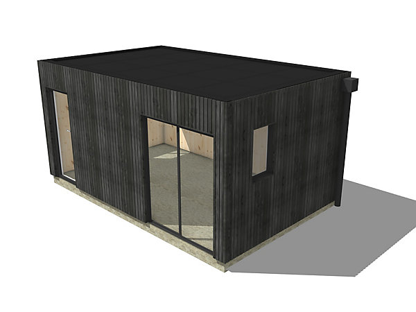 Annexe de jardin sans permis en bois 5,5 x 3,5 x 2,7 m