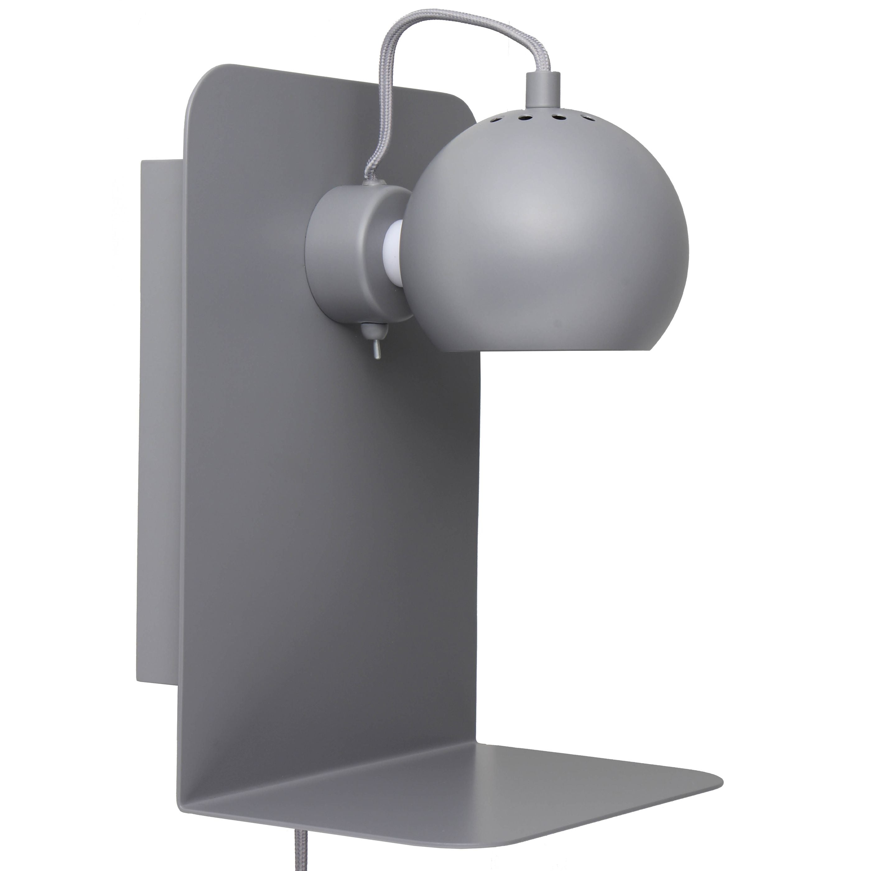Frandsen Ball wandlamp met usb-poort mat lichtgrijs