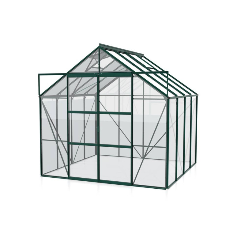 Serre en verre Uranus verte 6,7 m² VITAVIA