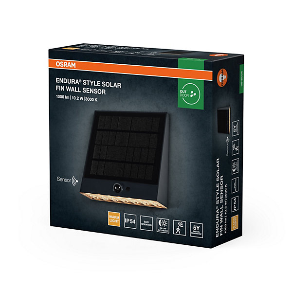 OSRAM Applique murale solaire LEDEndura Style Fin 10 W IP54 avec capteur