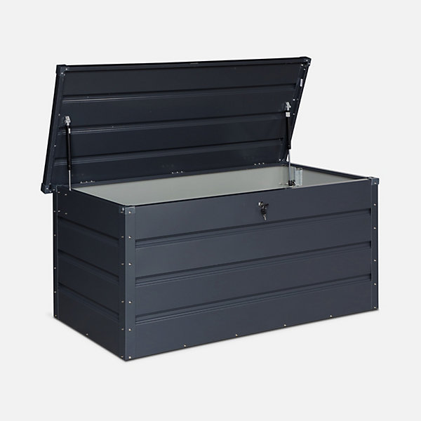 Coffre de jardin en métal - DETROIT- 385L anthracite