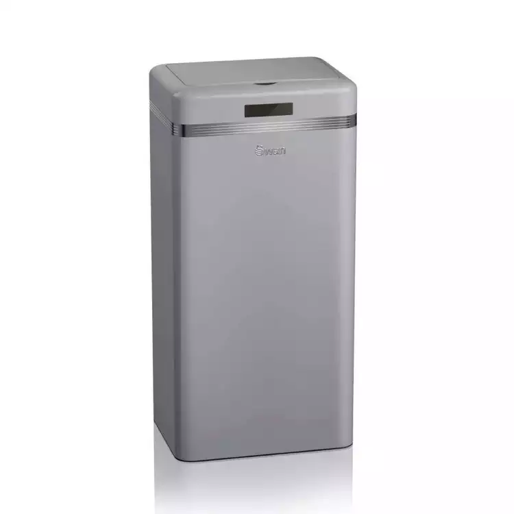 Swan 45L Retro Square Sensor Bin - Grey