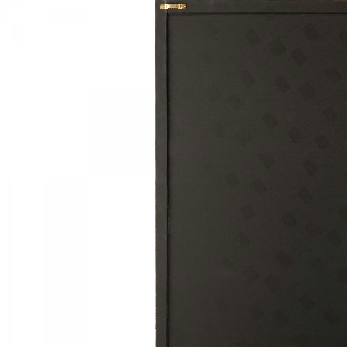 ISEC - Tableau moderne en cuir 60x90cm noir et doré