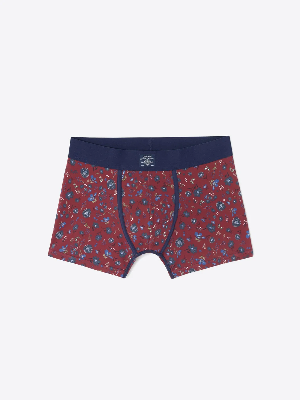 Boxer à fleurs en coton biologique