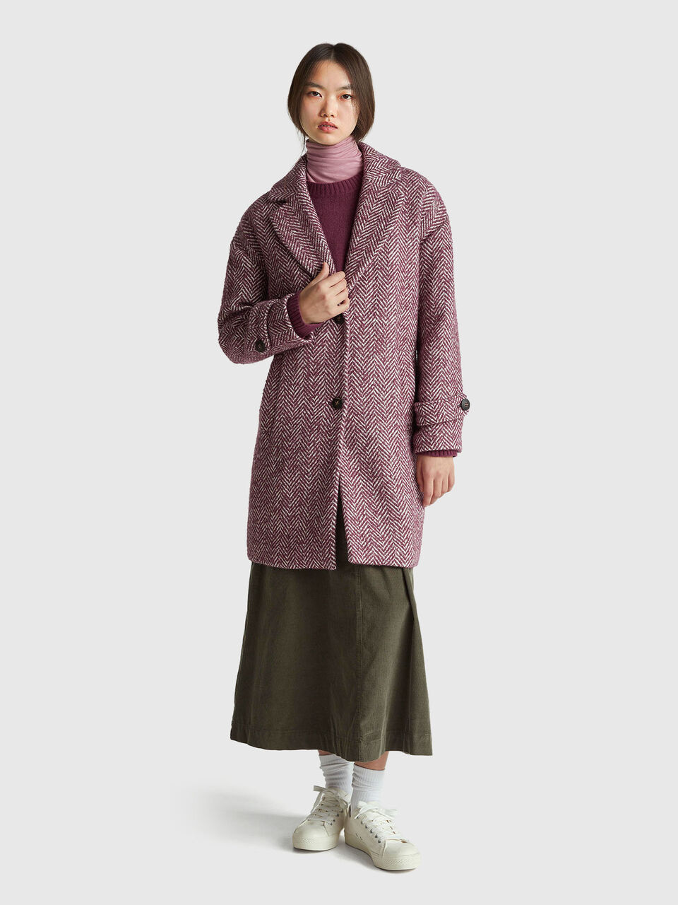 Cotton blend coat