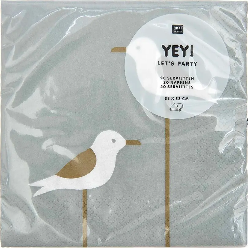 Serviette 20er-Set Möwen