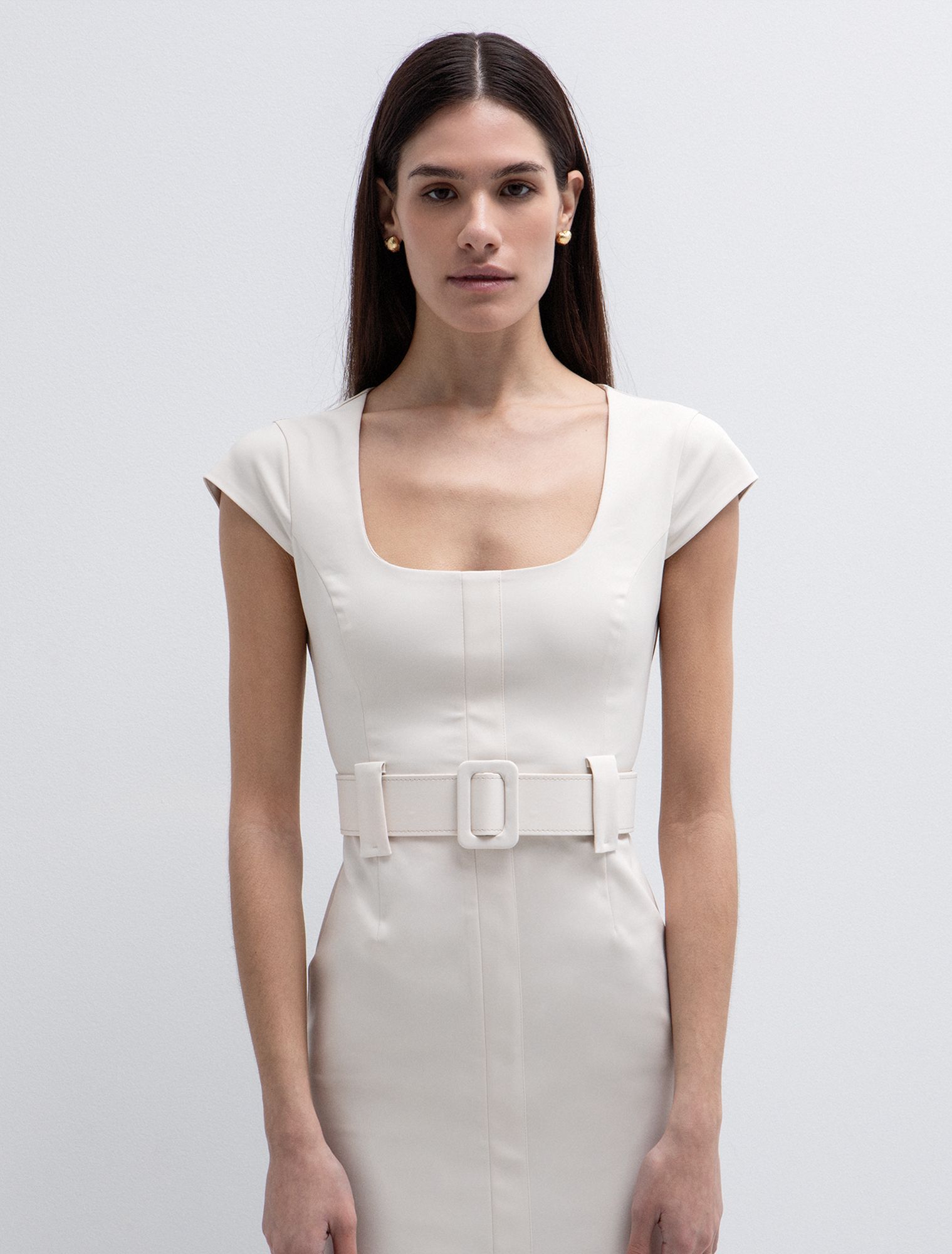 Office φόρεμα με ζώνη