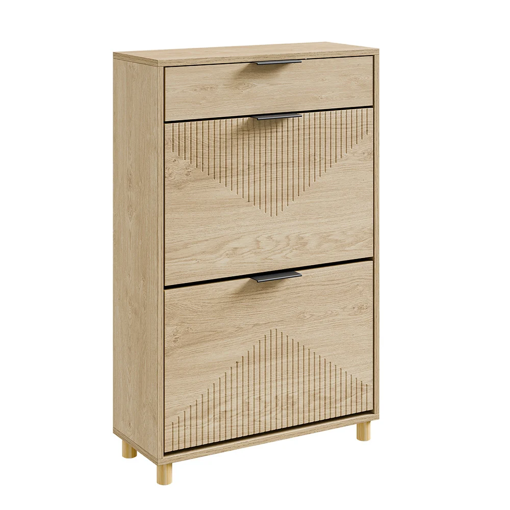 SoBuy Szafka na buty z szufladą Jasny dąb 60×24×95 FSR212-N