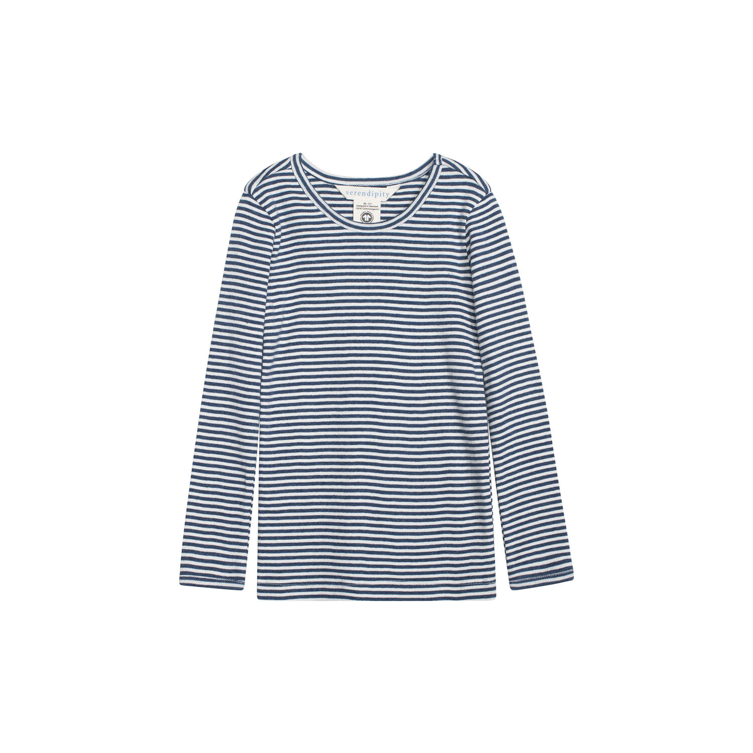 Slim Tee Stripe, navy/offwhite